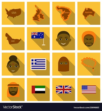Flat round icons of all world flags ultimate vector image