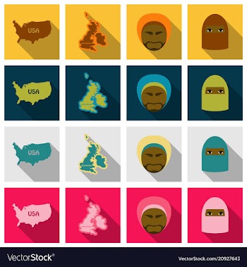 Flat round icons of all world flags ultimate vector image