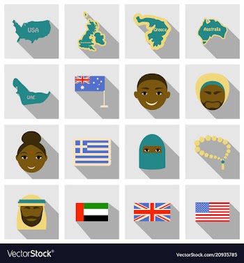 Flat round icons of all world flags ultimate vector image