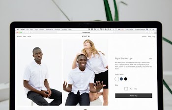 flat screen monitor displaying man in white polo shirt