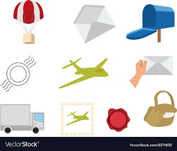 Flat Set of packaging icons vector image