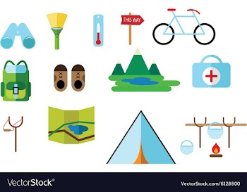 Flat Set vector image
