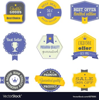 Flat Set vector image