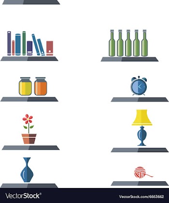 Flat set vector image