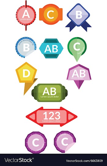 Flat set vector image