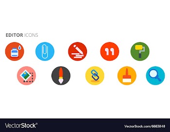 Flat set vector image