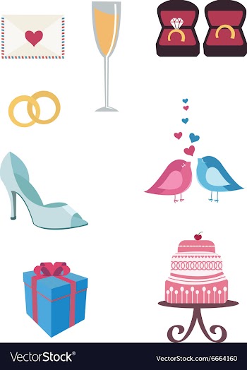 Flat set vector image