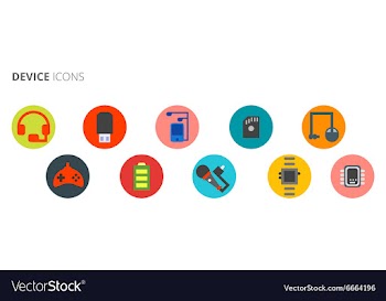 Flat set vector image