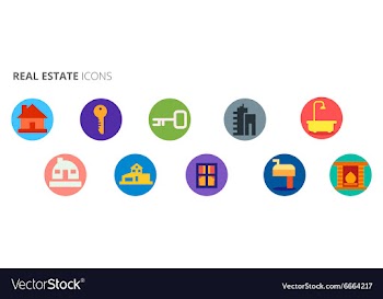 Flat set vector image