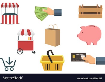 Flat set vector image