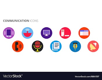 Flat set vector image