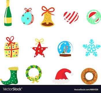 Flat set vector image