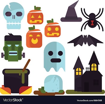 Flat set vector image