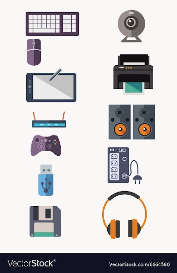 Flat set vector image