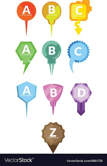 Flat set vector image