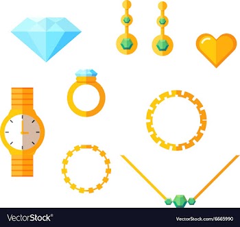Flat set vector image