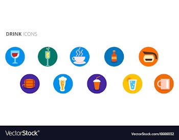 Flat set vector image