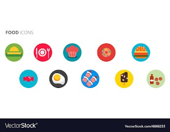 Flat set vector image