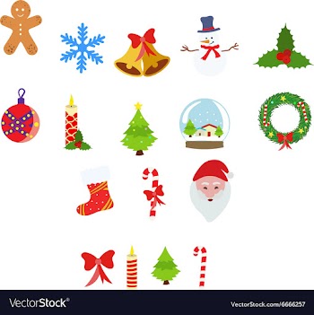 Flat set vector image