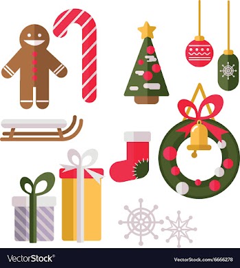 Flat set vector image