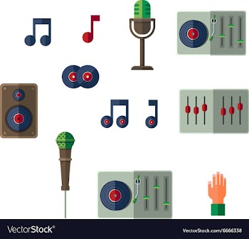 Flat set vector image