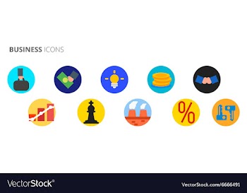 Flat set vector image