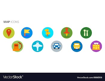 Flat set vector image