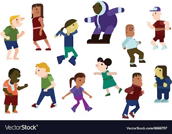 Flat set vector image
