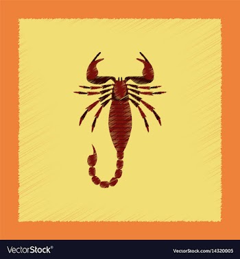 Flat shading style animal scorpio vector image