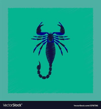 Flat shading style animal scorpio vector image