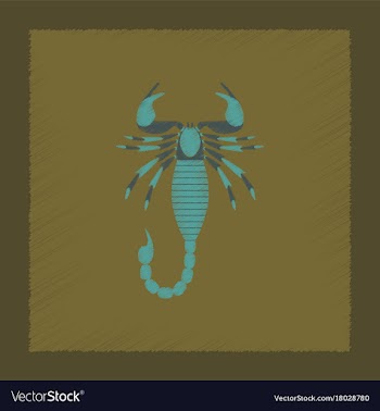 Flat shading style animal scorpio vector image