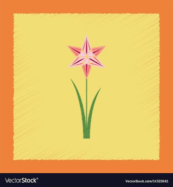 Flat shading style flower narcissus vector image