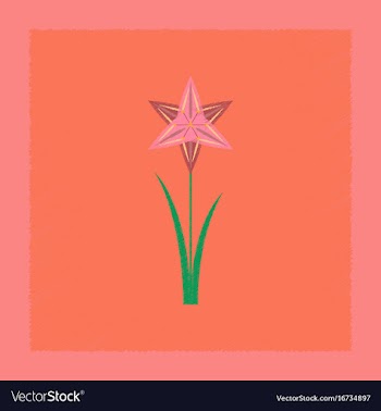 Flat shading style flower narcissus vector image