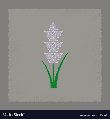 Flat shading style gladiolus vector image