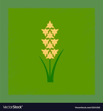 Flat shading style gladiolus vector image