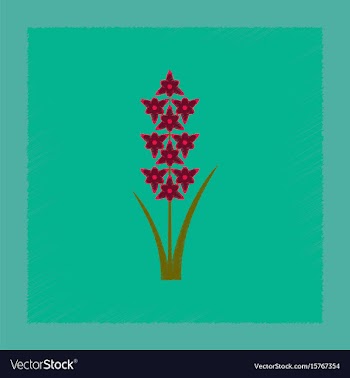 Flat shading style gladiolus vector image