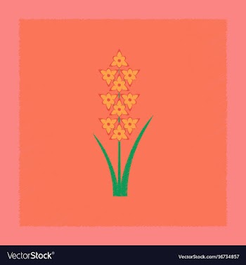 Flat shading style gladiolus vector image