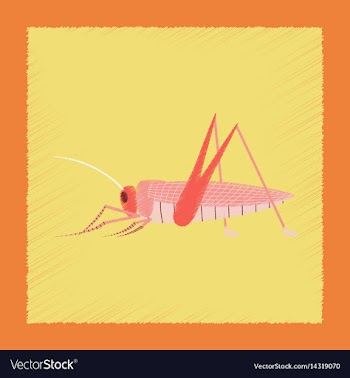 Flat shading style grasshopper vector image