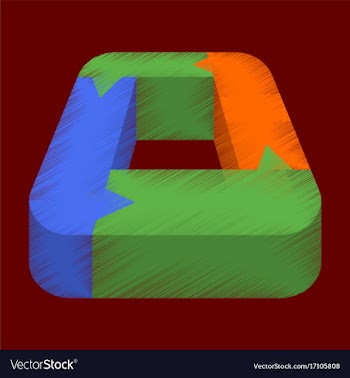 Flat shading style icon 3d chart vector image