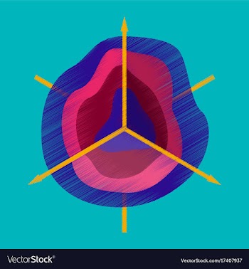 Flat shading style icon 3d chart vector image