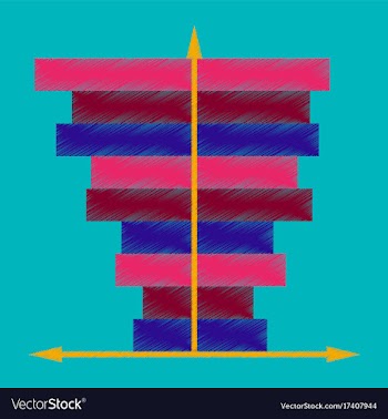 Flat shading style icon 3d chart vector image