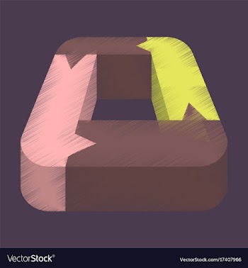Flat shading style icon 3d chart vector image