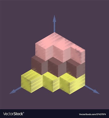 Flat shading style icon 3d chart vector image