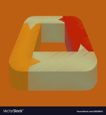 Flat shading style icon 3d chart vector image