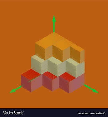 Flat shading style icon 3d chart vector image