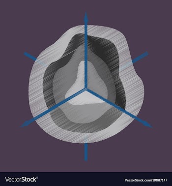 Flat shading style icon 3d chart vector image