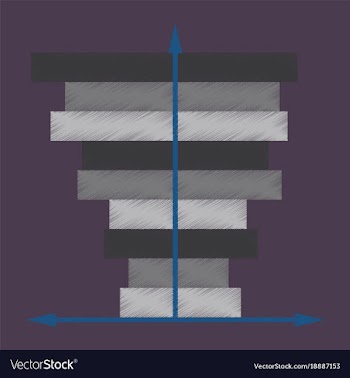 Flat shading style icon 3d chart vector image