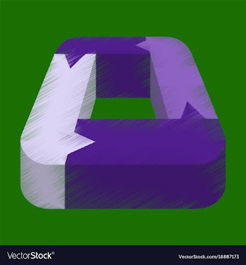 Flat shading style icon 3d chart vector image