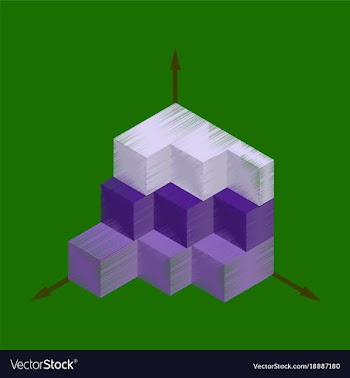 Flat shading style icon 3d chart vector image