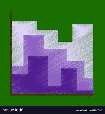 Flat shading style icon 3d chart vector image